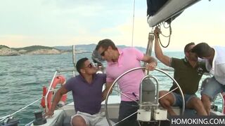 Gay Boat Party Turns into DP Gay Session - 2 image