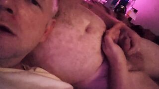 Boy enjoys sucking on pigs little cock while pig fucks his own ass with a toy and eventually shoots a nice load of cum - 12 image