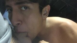 Sucking up some Anonymous Str8 BWC Monster cock on a couch in my garage. Im such a cocksucker OMG - 3 image