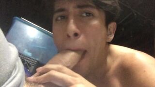 Sucking up some Anonymous Str8 BWC Monster cock on a couch in my garage. Im such a cocksucker OMG - 6 image