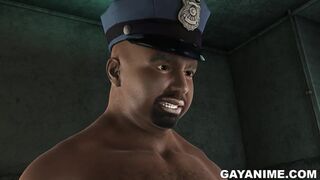 CG prisoner receives pumped by a darksome cop - 3 image