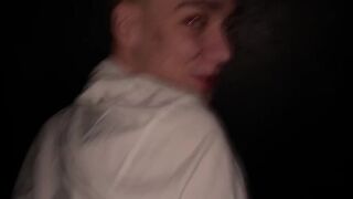 2 guys cum in mouth and ass of fagot in gay club - 13 image