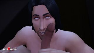 ANDREW GALANTE ENGULFING AND PUMPING HIS BOYFRIEND ON CAMERA - SIMS 4 PORN - 1 image
