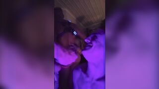 on my knees sucking 3 cocks at a club in front of everyone! - 13 image