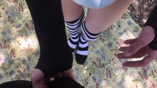 Sissy femboy enters public forest to suck big cock - 4 image