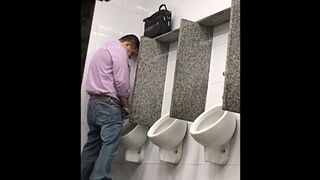 Guys Jerking off at the Urinals - 3 image