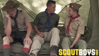 ScoutBoys - Cute smooth scout boys fucked raw and hard in tent by DILF - 3 image