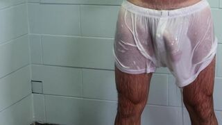 Mature BF Killian Knox Sucks a Huge Cock in the Shower - ExtraBigDicks - 3 image