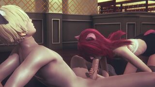 Yaoi Femboy - Erito Sucks Catboy's Cock and cums in mouth - 8 image