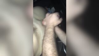 Sucking and wanking cute teen in my car - 9 image