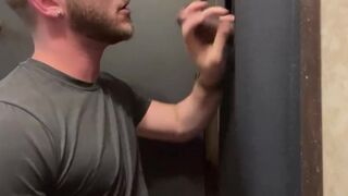 Swallowing straight Darksome Cock in my GloryHole in Miami - 14 image