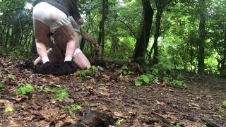 Mature blowjob captive in the woods - 6 image