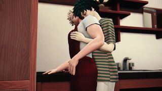 Heros Breakfast - Izuku Midoriya x Katsuki Bakugo My Hero Academia - 3D Animation The Sims 4 - 3 image