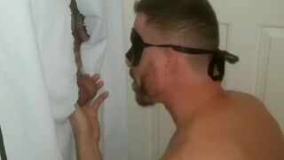 Straight Married Young Dude Sprays my Face with Semen at my Gloryhole - 3 image