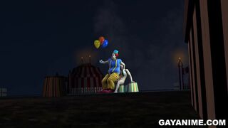 CG clown sucks and copulates outdoors - 5 image