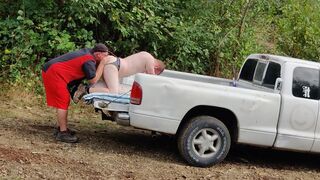 over the Mountain! Public Sex is Awesome. he Fucked me in the back of my Work Truck - 3 image