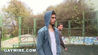 GAYWIRE - Marek & Johnny have Anal Sex in Public after Playing Basketball - 2 image