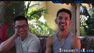 Straight asian rides cock - 2 image
