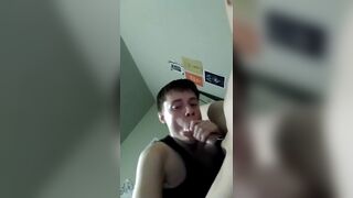 Faggot Twink Sucks & Worships Hung Straight Cock because Girlfriend wont - 11 image