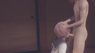 Yaoi Femboy - Fer Blowjob and fucked with cum in his mouth and ass - 2 image