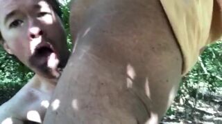 Sucking an Asian Daddy in the park - 11 image