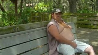 Outdoors scenes where grandpa sucks & gets fucked by chubby - 11 image