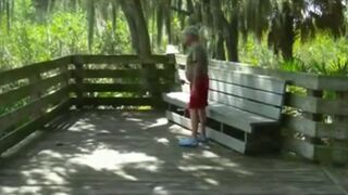 Outdoors scenes where grandpa sucks & gets fucked by chubby - 7 image