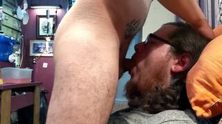 Attempted ASMR Face Fucking & Cum down Throat, then on his Face - 7 image