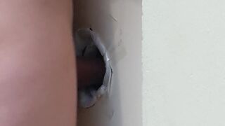 Giant Cock uses British Twinks Bedroom as a Glory Hole Express: Hot Cumshot with Hung Monster Dick! - 4 image