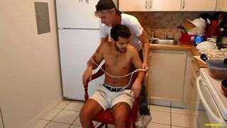 Sebastian Cums receives a oral-sex whilst fastened to a chair - 3 image