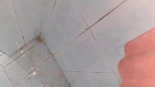 Shaved cock in the shower - 9 image