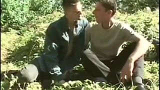 Two horny studs suck and fuck in the wilderness - 2 image