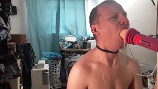 gay mini machine dildo deepthroat throatpie and nosepie - 2 image