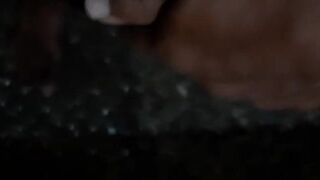 While rubbing the big black pen on the bed. - 15 image