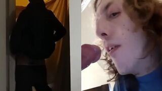 Sexy British Guy Pisses and Cums at my Gloryhole - 5 image
