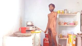 Hot boy Rajeshplayboy993 Cooking video part 2. Fingering in the ass, masturbating big nice cock - 4 image