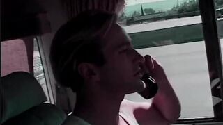 Randy gay stud sucks his partners dick in the car then go - 2 image