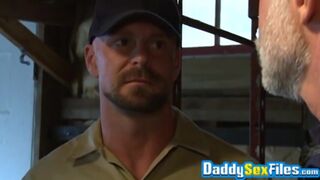 Daddy Allen Silver rimmed and fucked by bald Mitch Vaughn - 2 image