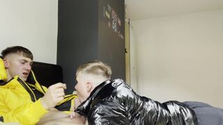 ENGLISH SCALLY LADS FUCK IN PUFFER COATS - GAY 0161 COUPLE ONLY FANS - 3 image
