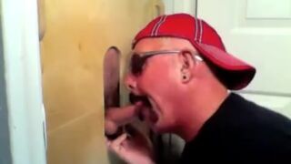 Two Buddies Get a Gloryhole Suck Off - 1 image