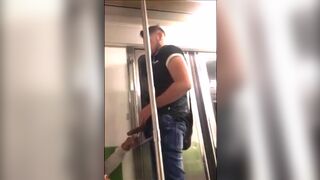 Wankers and suckers, in train, or metro. Short compilation. - 15 image