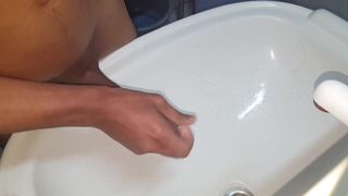 Big Penis - Vorhaut, Foreskin, Cum, Closeup, bathroom sex, h - 11 image