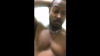 Hairy Black Men (Black Men with Chest Hair Jerk Off, get Head and Fuck) - 1 image