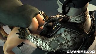 CG soldier sucks and copulates - 2 image