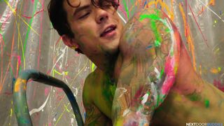 Playful Tatted Hunks Splanter Walls & Each Other - Dakota Payne, Johnny Hill - NextDoorBuddies - 8 image