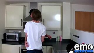 Delicious punk twinks having coarse anal sex in a kitchen - 2 image
