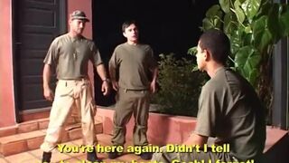 Latino soldier studs get horny in camp and fuck hard outdoors - 3 image