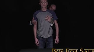 BoyForSale - Beautiful smooth submissive split apart by monster cock dom - 3 image