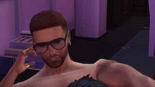 Poor Twink deals with his straight roommates after work stress (ROUGH, DEEPTHROAT, Sims 4) - 11 image