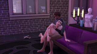 Poor Twink deals with his straight roommates after work stress (ROUGH, DEEPTHROAT, Sims 4) - 2 image